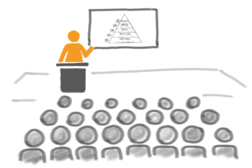 Presenter in front of audience