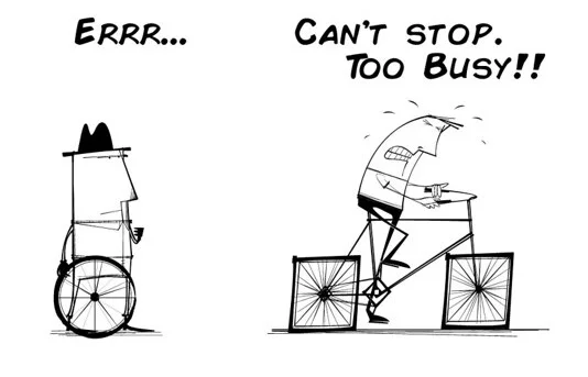 Driving a bicycle on square wheels