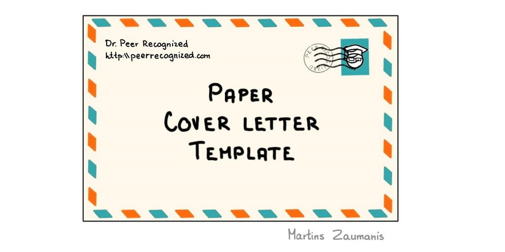 Envelope with journal paper cover letter template written on it