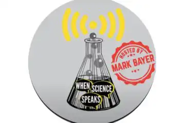 Logo of a podcast "When Science Speaks"