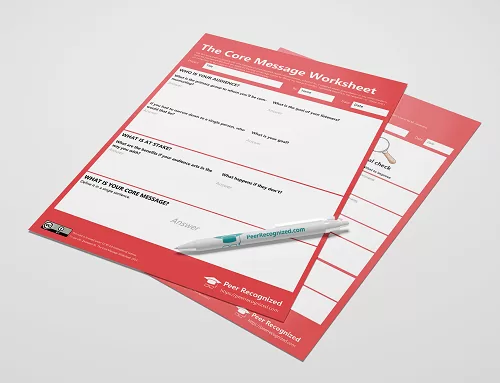 Worksheets for designing scientific charts: core message worksheet and chart review checkils