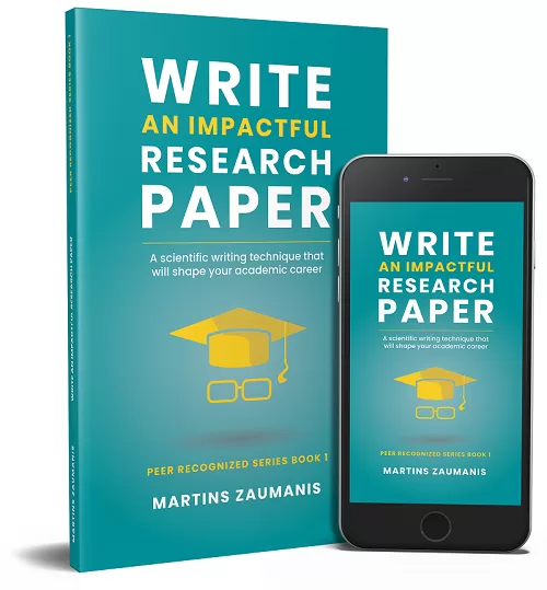 Cover of the book "Write an Impactful Research Paper" by Martins Zaumanis