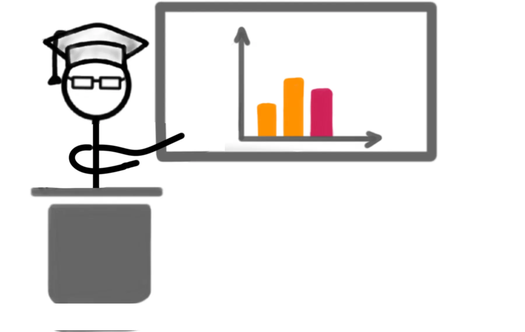 A scientist presenting